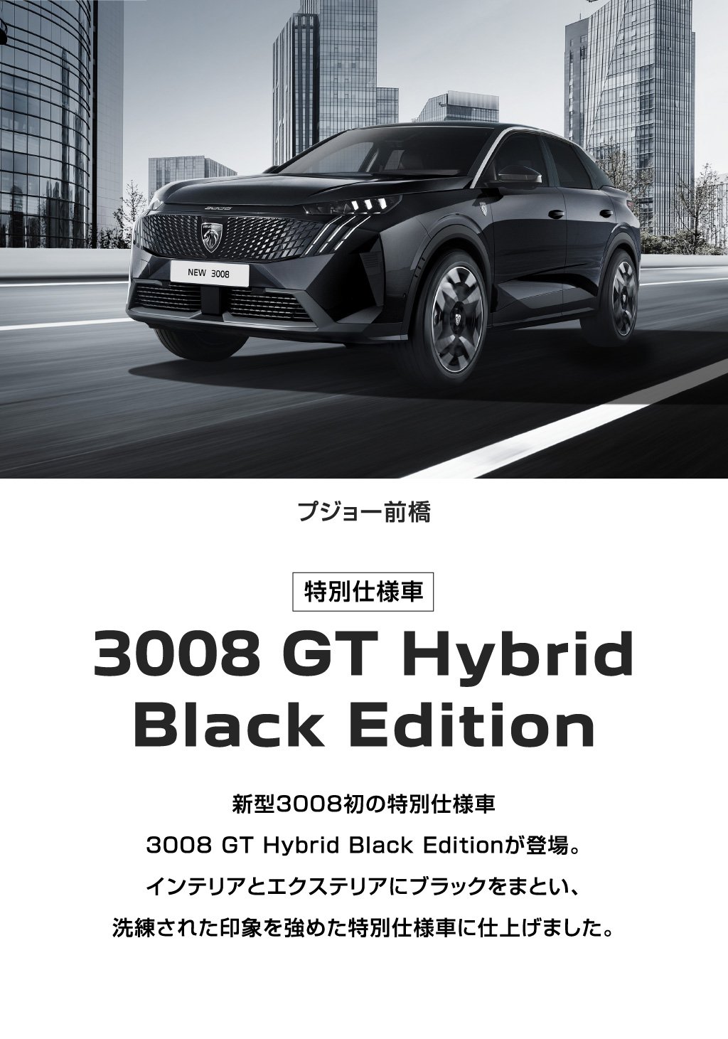 特別仕様車 3008 GT Hybrid Black Edition